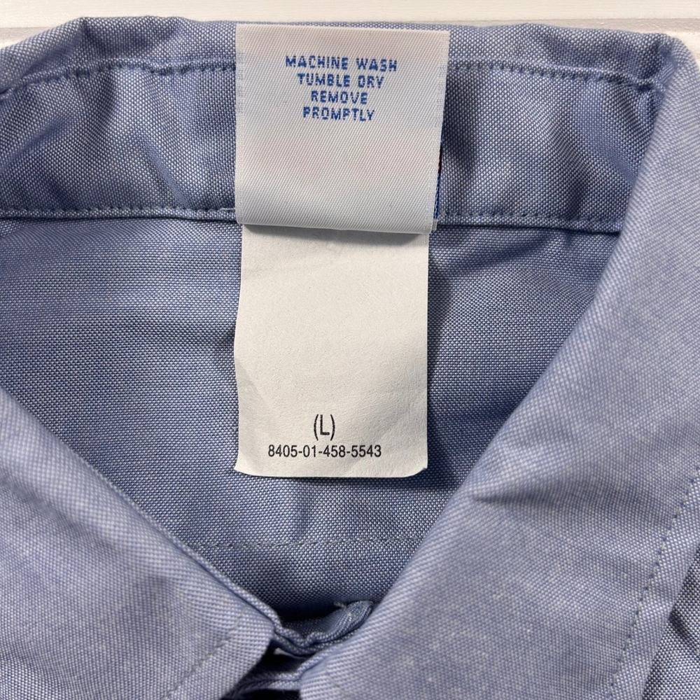 NWT DSCP Quarterdeck Collection Chambray SS Shirt Mens L Blue 8405-01-458-5543 - Picture 4 of 14